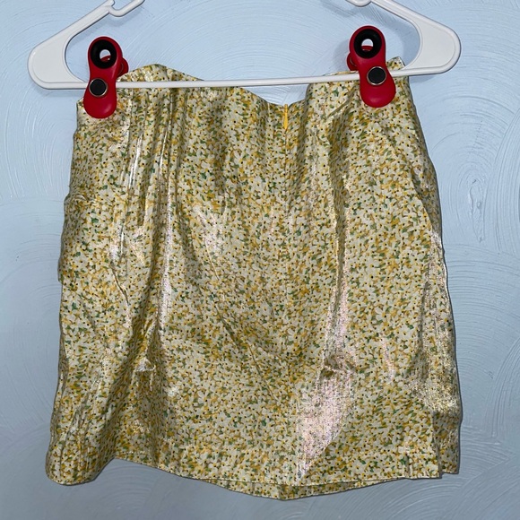 NWT Women’s Small Sabina Musayev Anthropologie Yellow Floral Mini Skirt - Picture 5 of 5
